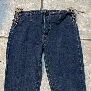 Mudd Flare Side Lace-Up Jeans